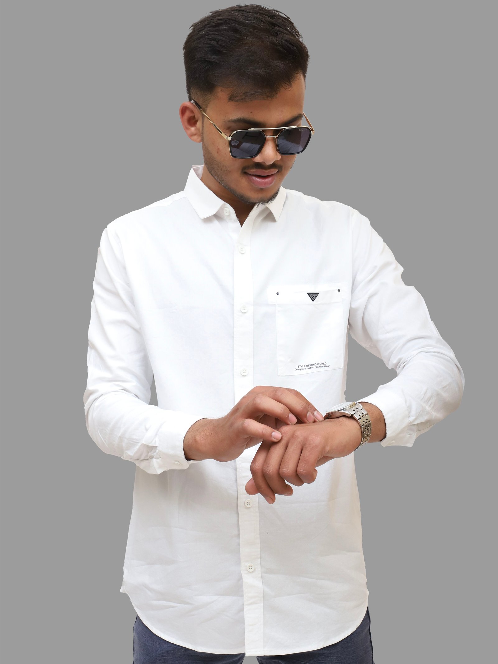 White Regular Slim Fit Shirt